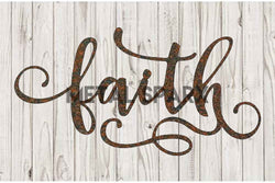 Rust-colored Metal Sparx Faith jewelry piece featuring intricate design and metallic finish.
