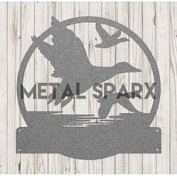 Silver Flying Geese earrings by Metal Sparx featuring a sleek, geometric design with bird-shaped motifs.