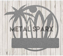 Silver Metal Sparx surfboard with a sleek design, ready for riding waves on the water.