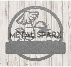 Silver Beach Sunset sculpture by Metal Sparx showcasing a serene sunset scene with a sleek, metallic finish.