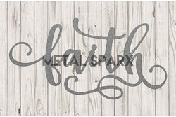 Silver Faith pendant necklace by Metal Sparx featuring a sleek, polished design on a delicate chain.