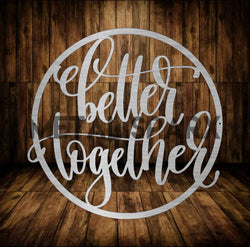 Metal Sparx Better Together decor, metal art featuring intertwined hearts design, displayed on a neutral background.