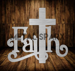 Metal Sparx Faith - 2 pendant with intricate design, showcasing a sleek silver finish and detailed craftsmanship.