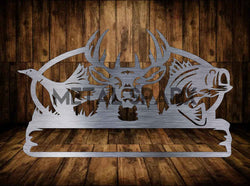 Metal Sparx duck, deer, and fish monogram wall art featuring elegant metal animal designs on a white background.